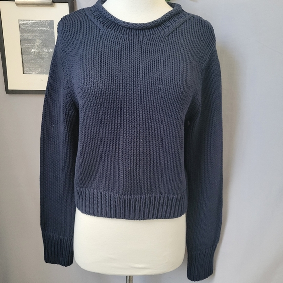 Women's Navy Sweater - Picture 2 of 16